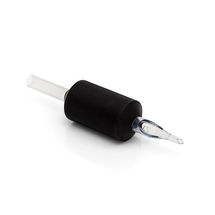 Disposable Tattoo Tubes and Grips Set – 1" or 1¼" Grip, Sterilized, Transparent Tips