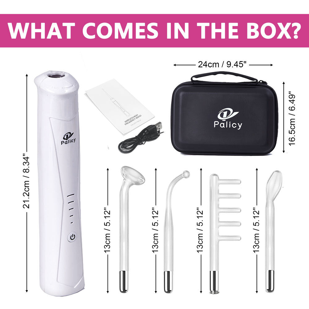 High Frequency Facial Machine Electrotherapy Wand for Skin Care & Acne