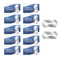 100 Count Double Edge Razor Blades for Men Safety Shaving Platinum Steel White