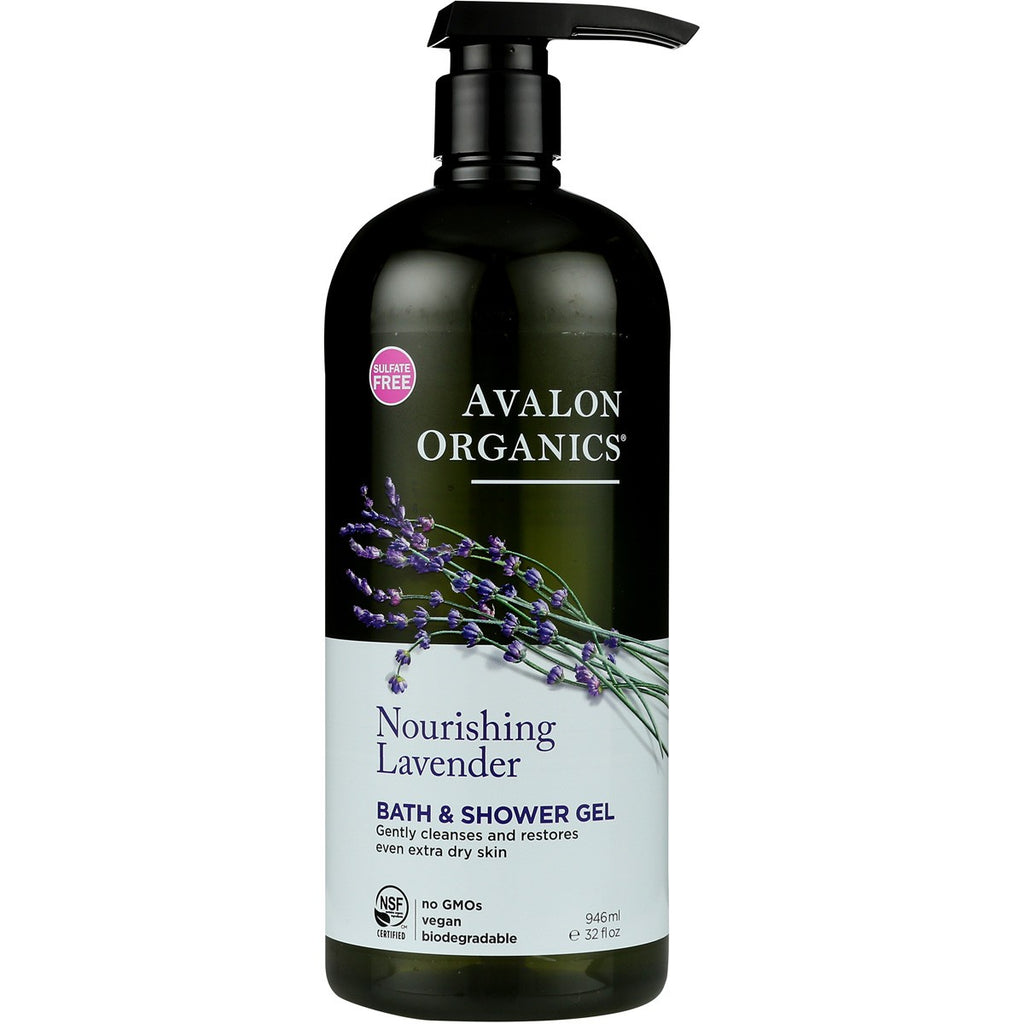 Lavender Bath and Shower Gel - Organic Plant-Based 32oz by Avalon