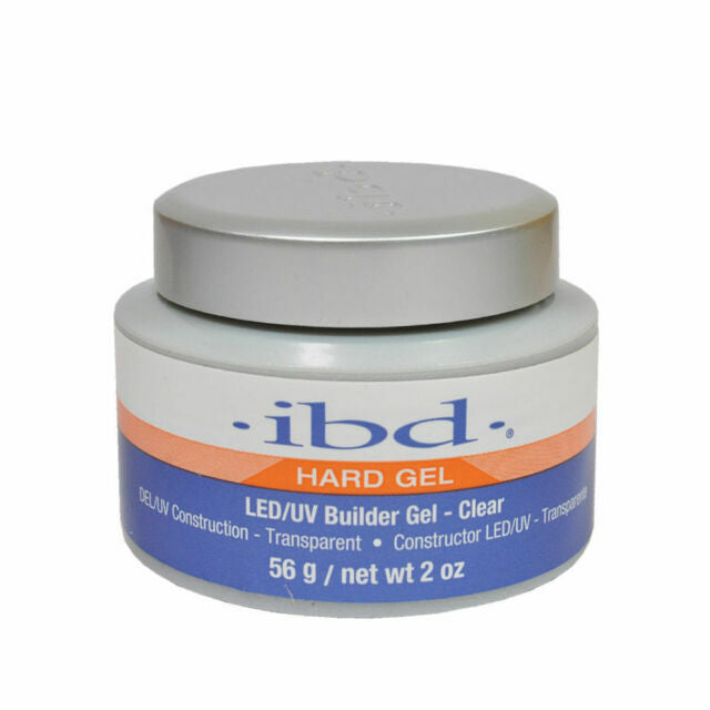 IBD Builder Gel Hard Gel Clear 2 oz for LED/UV Nail Enhancement