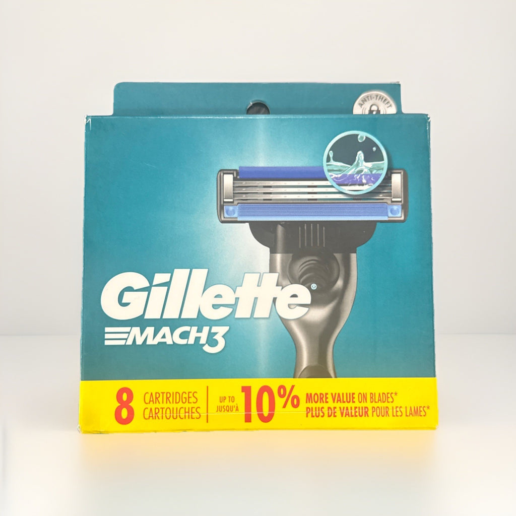 Gillette Mach3 Men's Razor Blade Refills - 3-Blade Technology, 8 Count