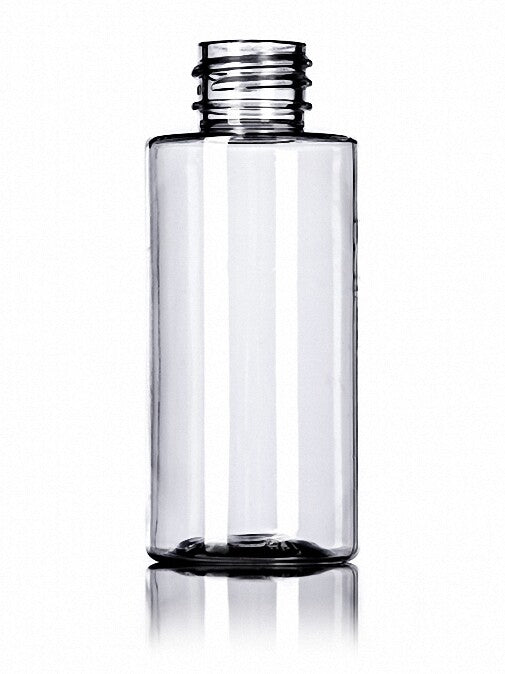 Clear Plastic 2 oz Round Bottles with Caps - Multiple Counts & Closure Options