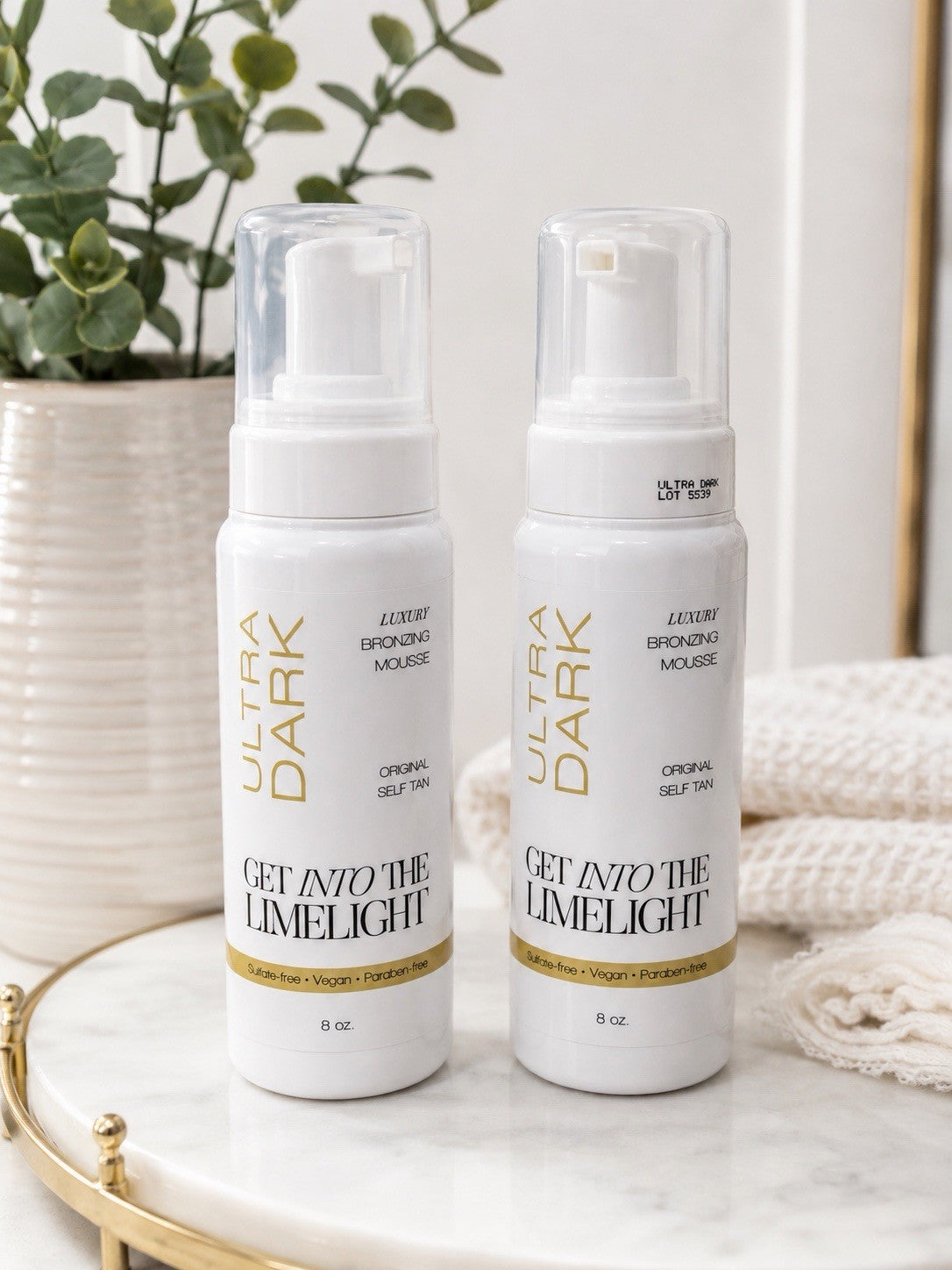 Ultra Dark Self Tanner - Express Sunless Tan Lotion Set of 2, 8 oz