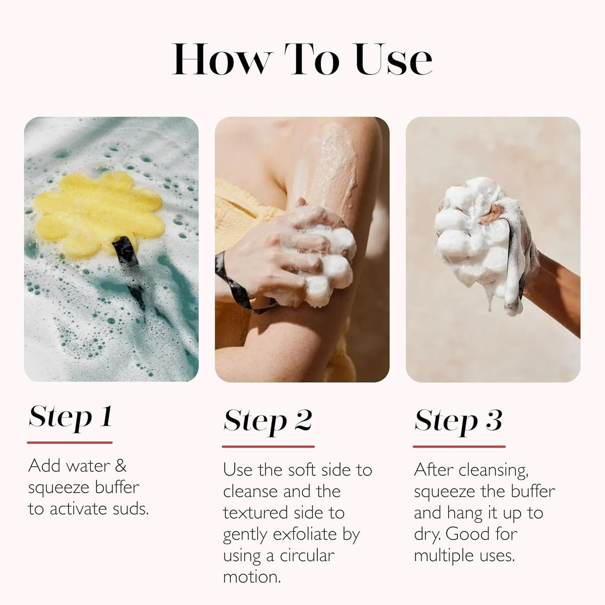 Pistacchio Bath Sponge with Body Wash Scrubber for Women