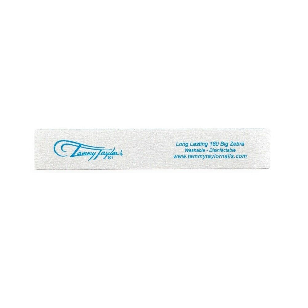 Tammy Taylor Zebra Blue Nail File - 180 Grit, 5 Pack