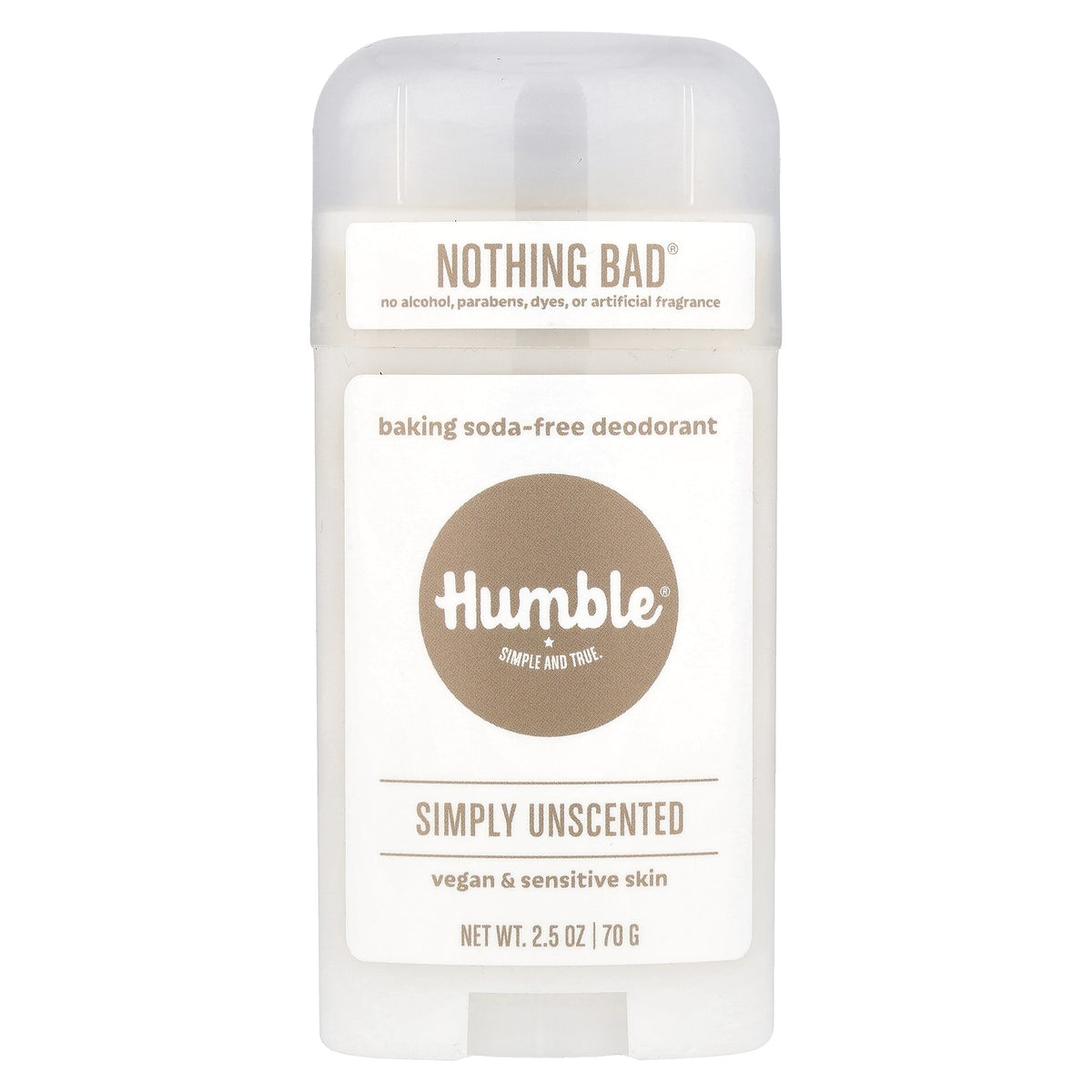 Baking Soda-Free Unscented Deodorant - 2.5 oz Natural & Aluminum-Free