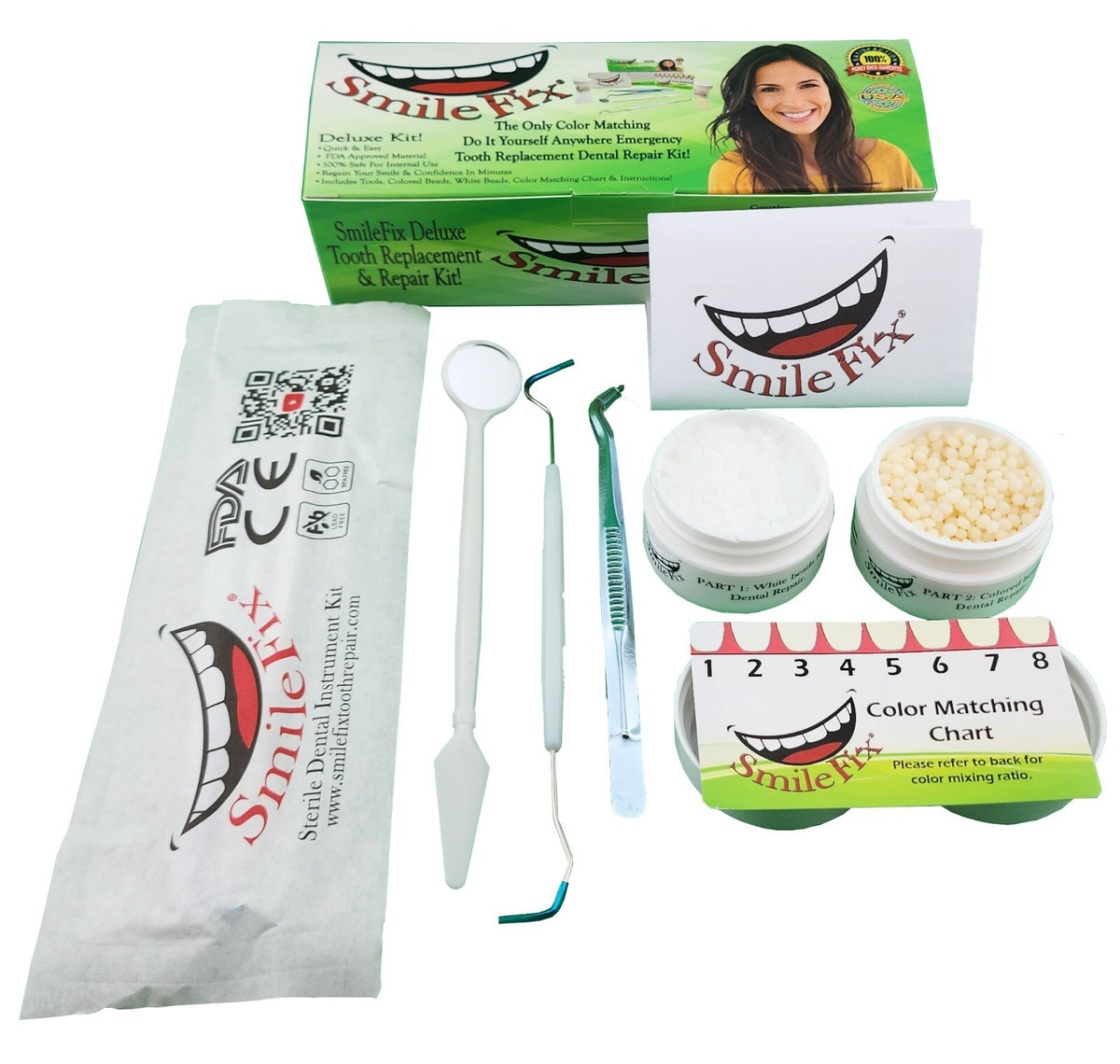 Dental Repair Kit for Missing or Broken Teeth - Color Match & Easy Fix