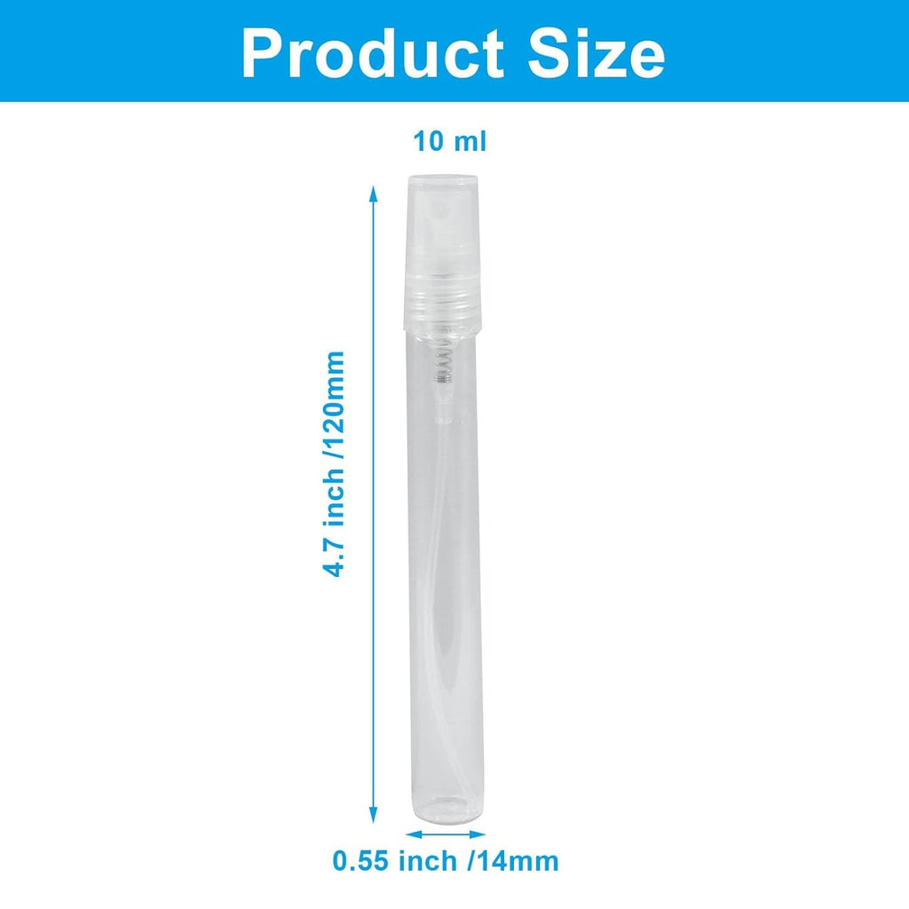 10ml Glass Refillable Spray Bottles - Pack of 10 Perfume Sample Containers