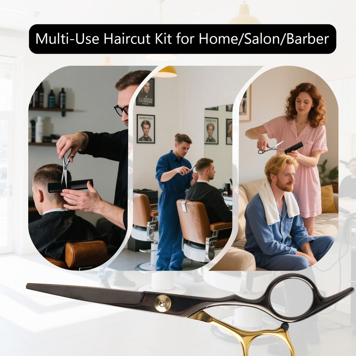Professional Hair Cutting Thinning Scissors Barber Shears Salon Set - High-Grade Stainless Steel