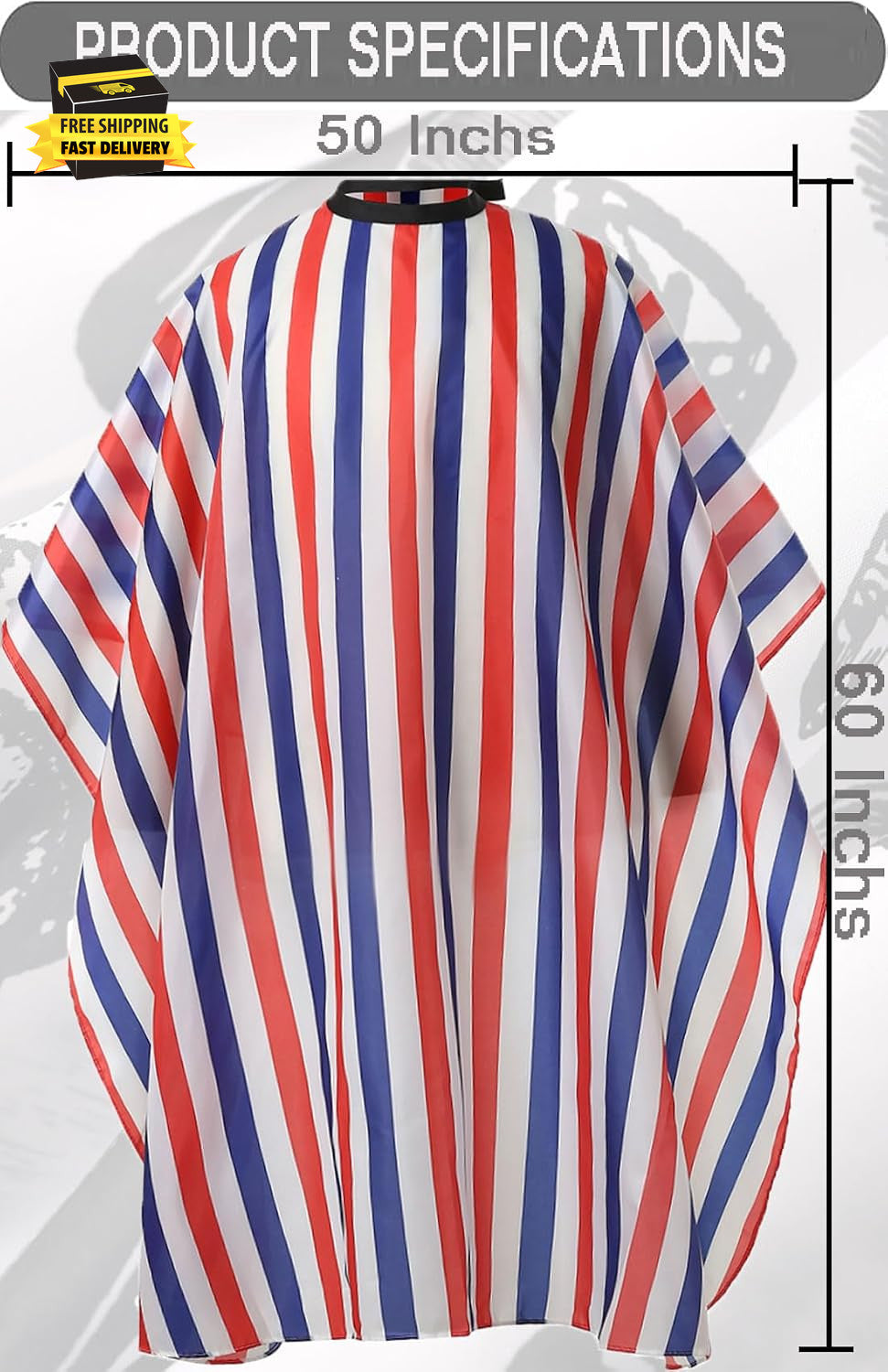 Professional Hair Cutting Cape with Adjustable Snap Closure Waterproof Salon Gown