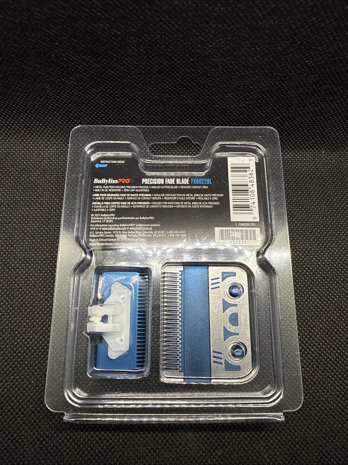 BaBylissPRO Blue Titanium Precision Fade Blade FX8022BL - Hair Clipper Replacement Part