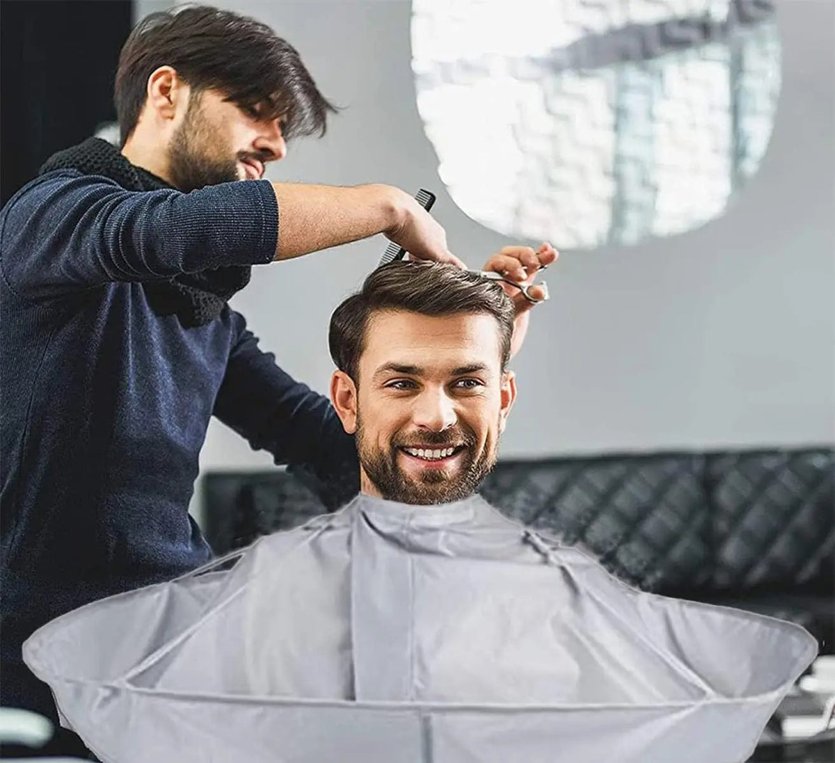 Hair Cutting Cape Umbrella Catcher Cover Salon Barber Waterproof Nylon