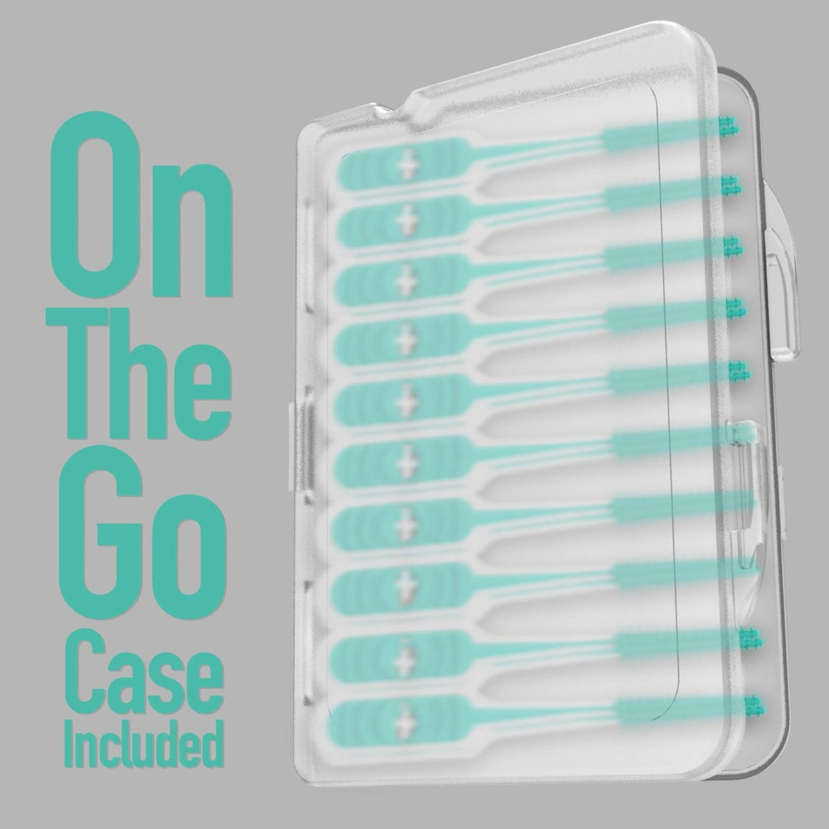 Dental Picks Mint Floss Picks 100 Count - Flexible Rubberized Interdental Cleaners