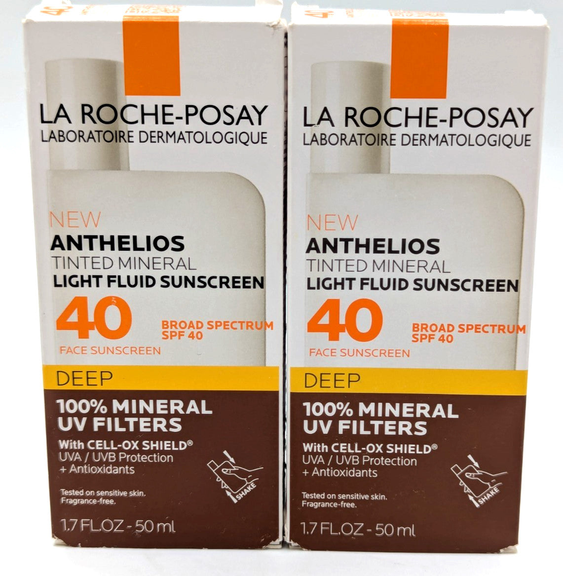La Roche-Posay Anthelios 40 SPF Mineral Sunscreen - 1.7 Fl Oz, Pack of 2