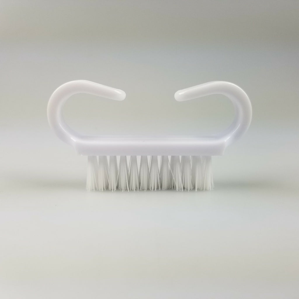 5 Pack White Nail Cleaning Brushes Set - Manicure Tool