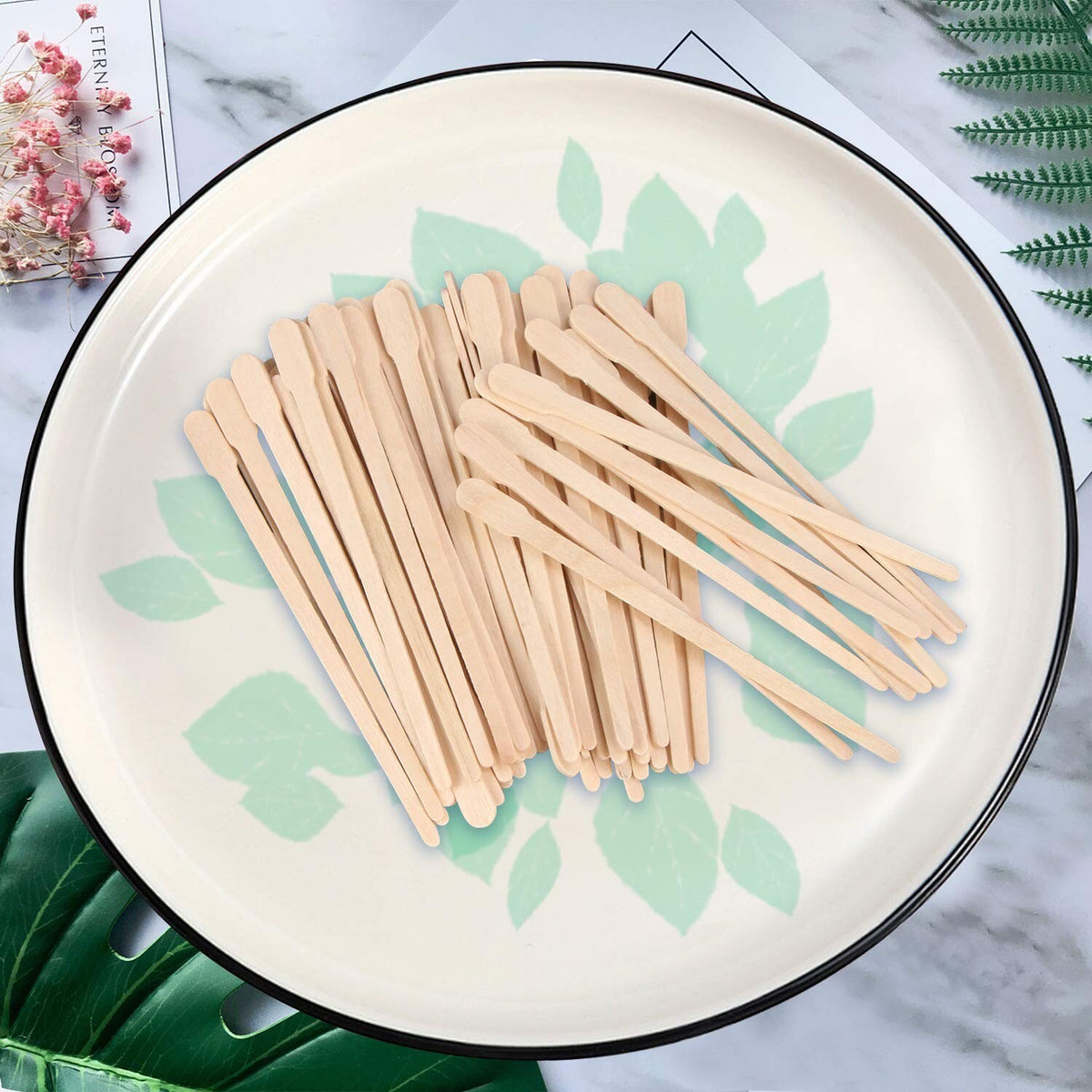 Eyebrow Waxing Spatulas - Wooden Wax Stick Applicators for Hair Removal, 1200 Pack