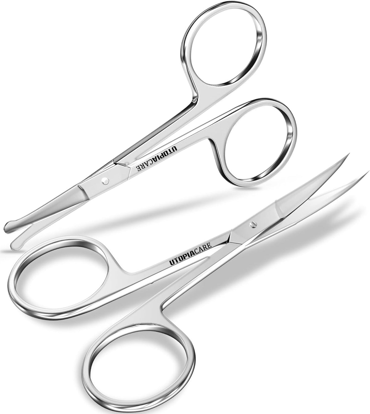 Eyebrow Scissors Set - Stainless Steel Facial & Grooming Shears for Men & Women