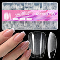 600Pcs Short Coffin Gel Nail Tips, Clear Fake Nails for Manicure & Extensions
