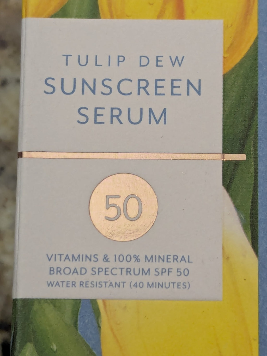 Tulip Dew Sunscreen Serum SPF 50 - Hydrating Face Sun Protection 1.86 fl oz