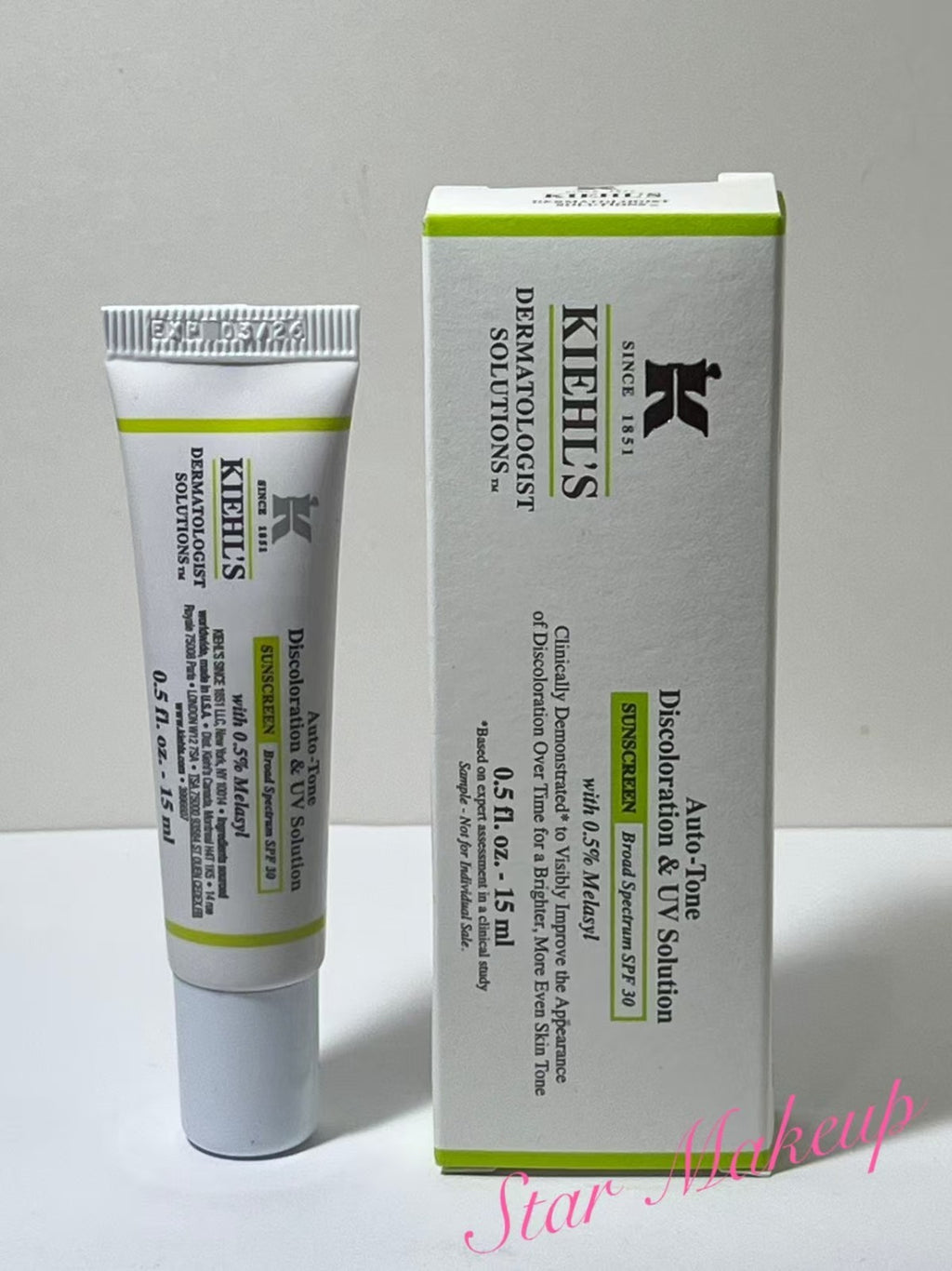 Kiehl's Auto-Tone Skin Discoloration Treatment SPF30 Travel Size 0.5 oz