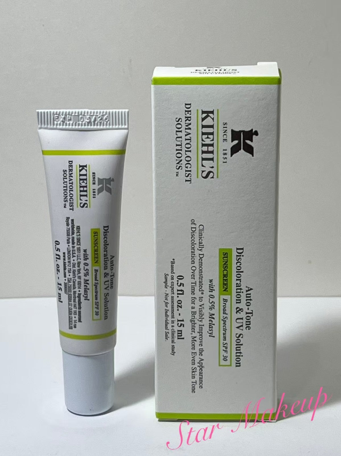 Kiehl's Auto-Tone Skin Discoloration Treatment SPF30 Travel Size 0.5 oz