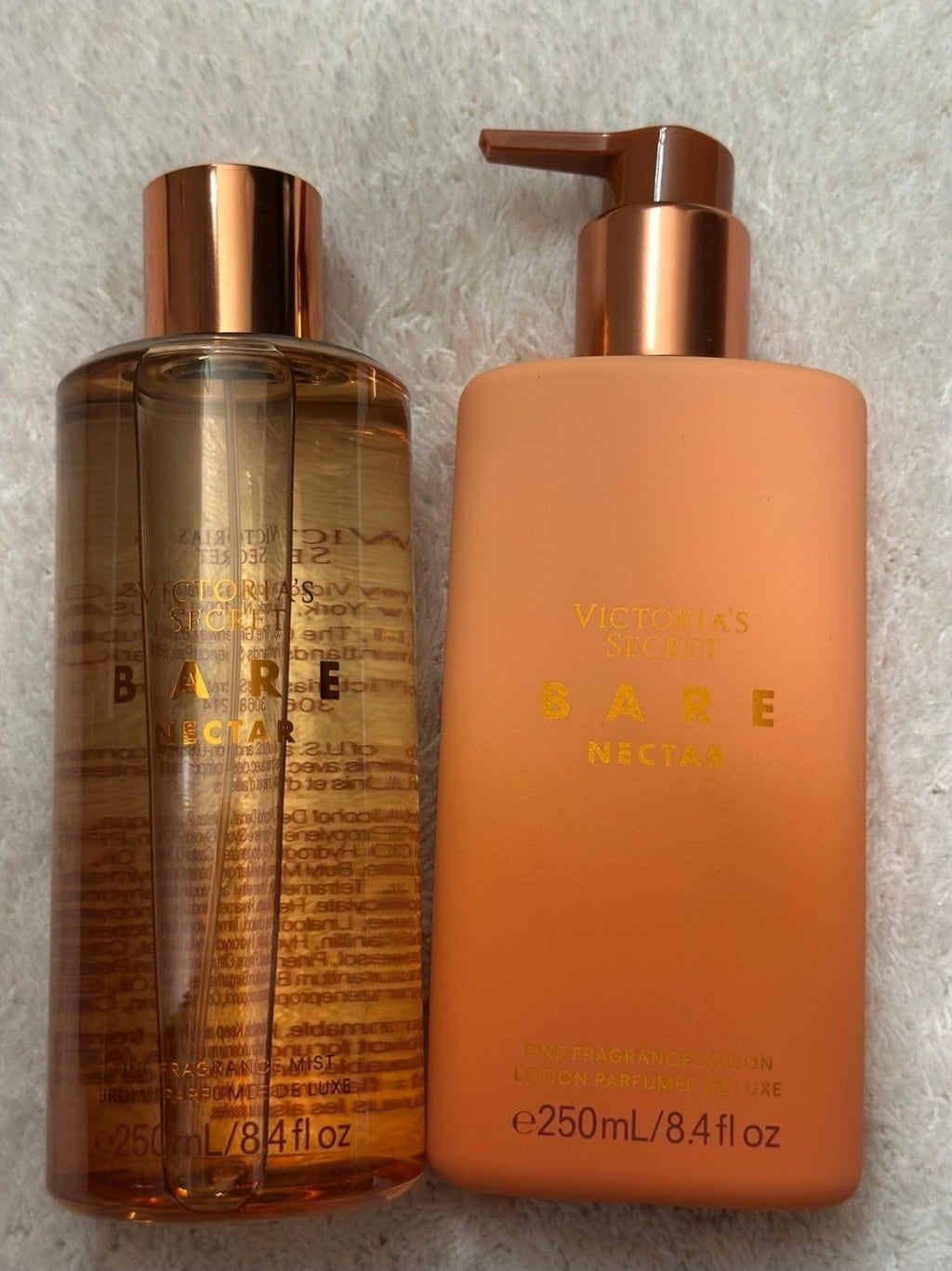 Victoria's Secret Bare Nectar Body Mist & Lotion Set - Fragrance Gift