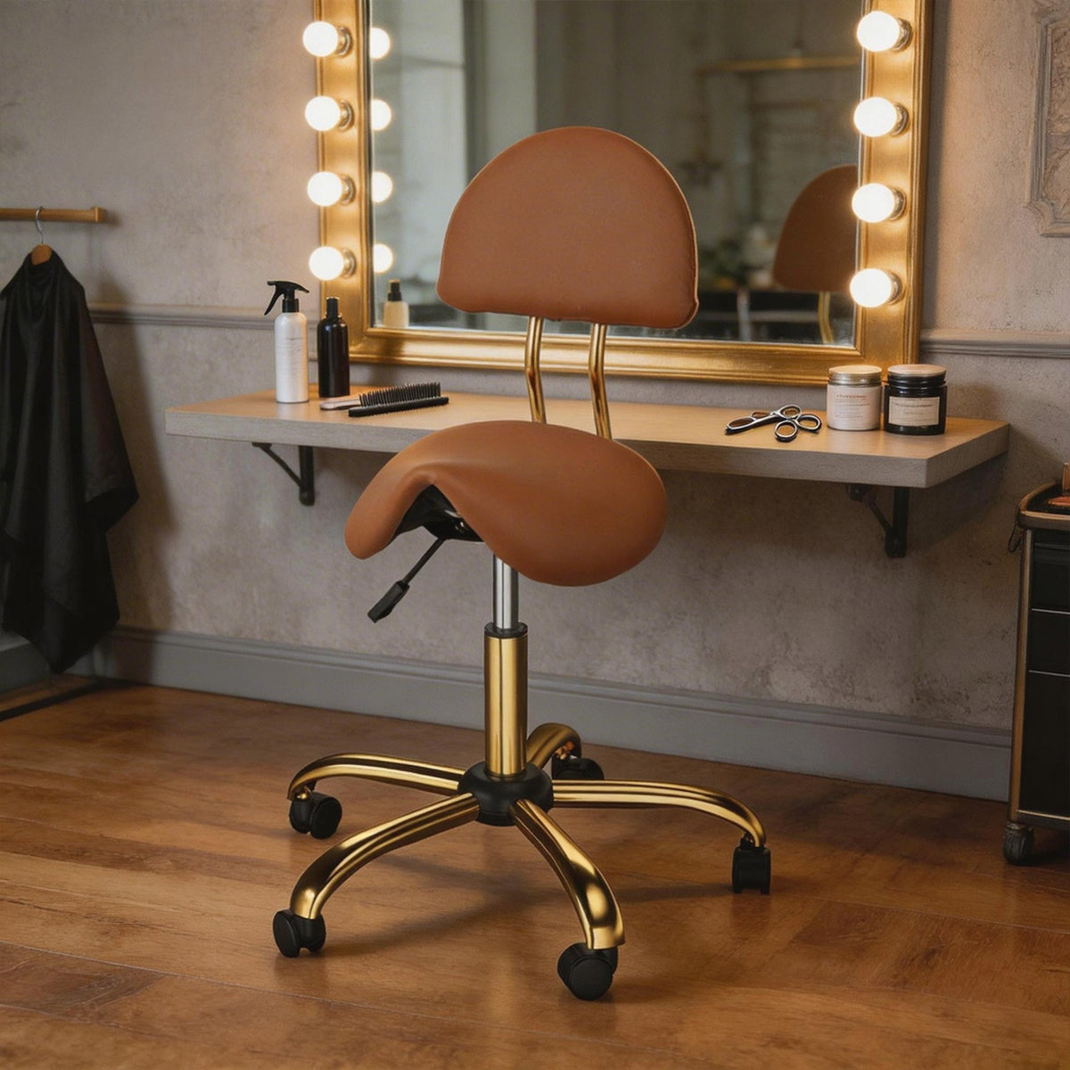 Heavy Duty Adjustable Office Drafting Stool with 400 Lb Capacity, Swivel & Hydraulic Height