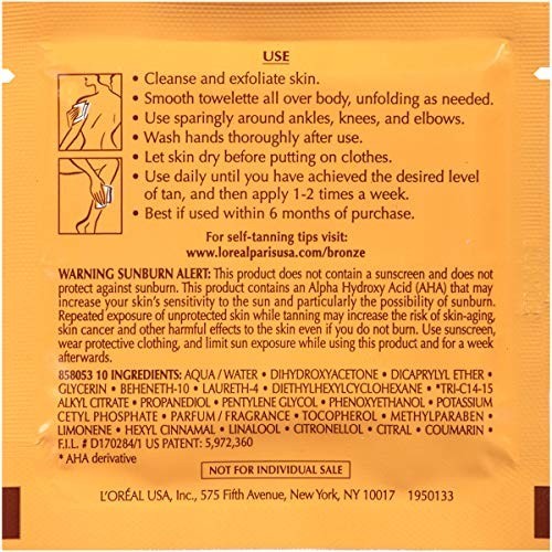 Self Tanning Wipes - 6 Count Streak-Free Sunless Tan for All Skin Tones