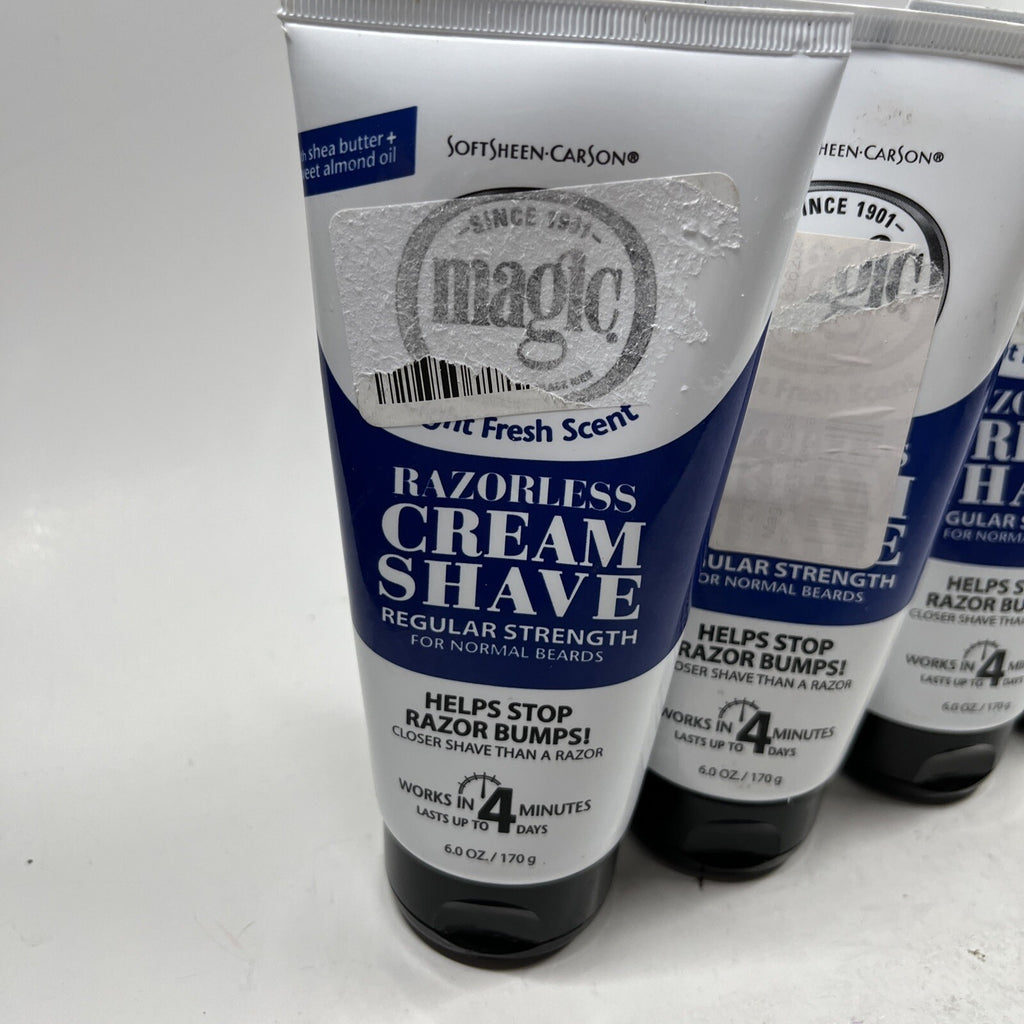 Magic Razorless Cream Shave for Men - 5 Pack, 6oz Each, Hair Removal