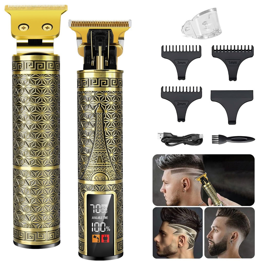 Cordless Professional Men Hair Clipper & Beard Trimmer with USB Charging - Quiet & Ergonomic