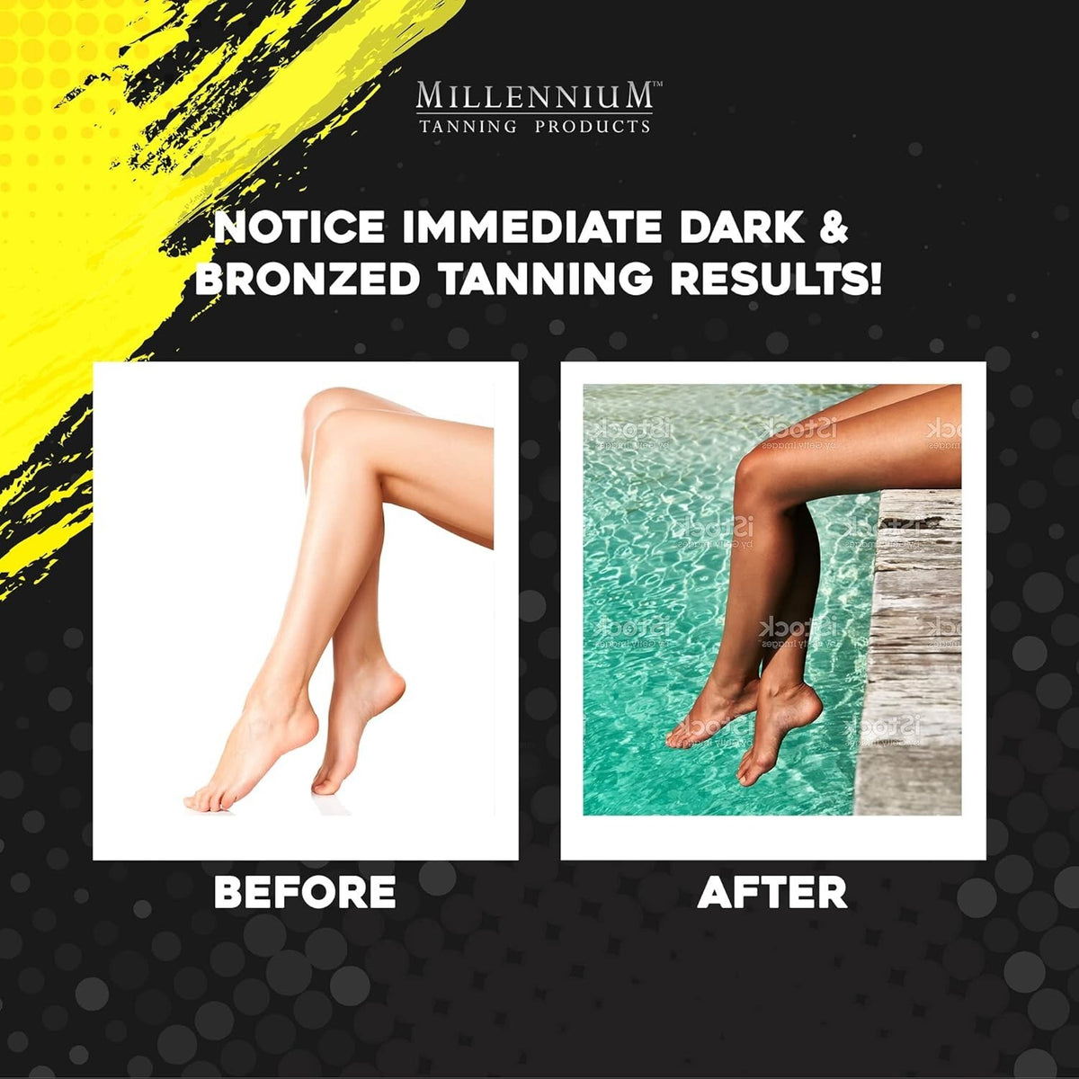 Millennium Paint It Beyond Black 100X Bronzer Tanning Bed Lotion - Pack of 3