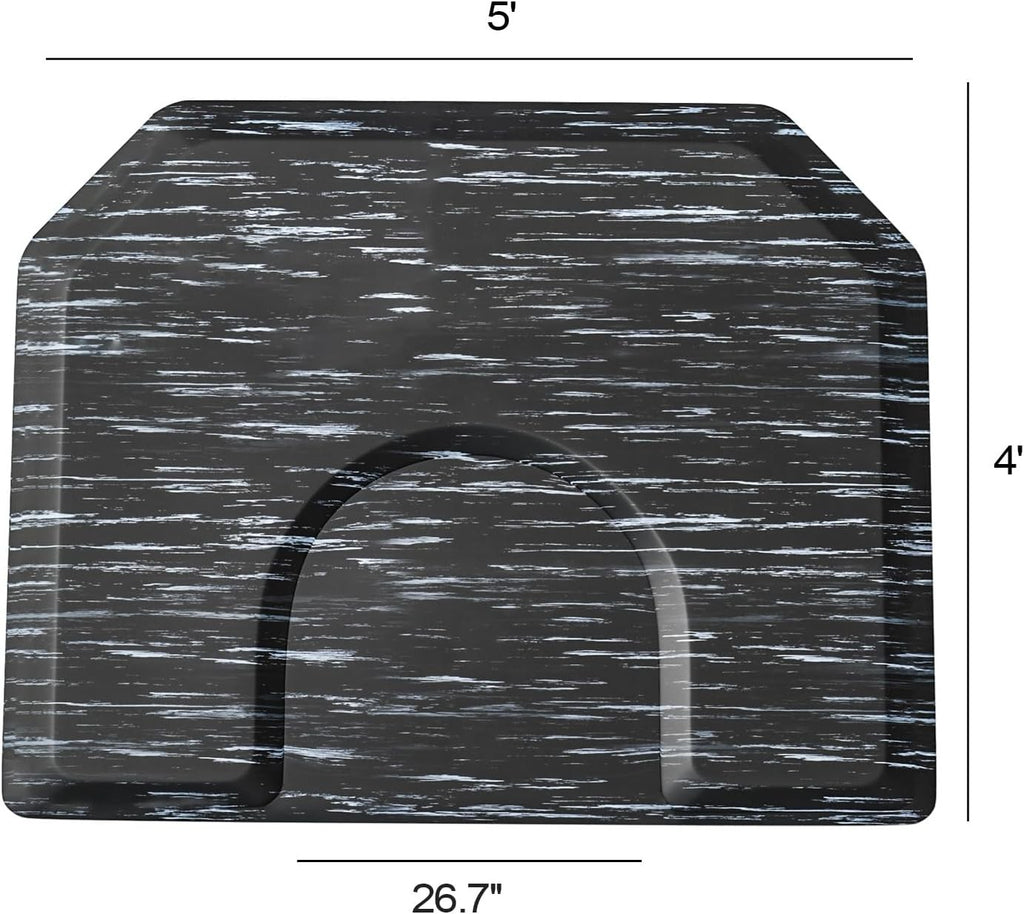 4x5 Ft Anti Fatigue Salon Floor Mat with Supportive Foam and Waterproof Surface