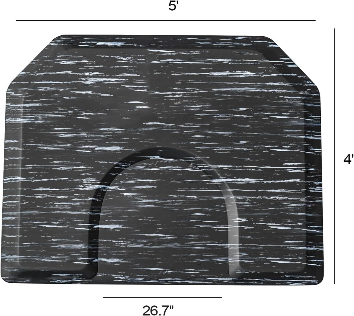 4x5 Ft Anti Fatigue Salon Floor Mat with Supportive Foam and Waterproof Surface