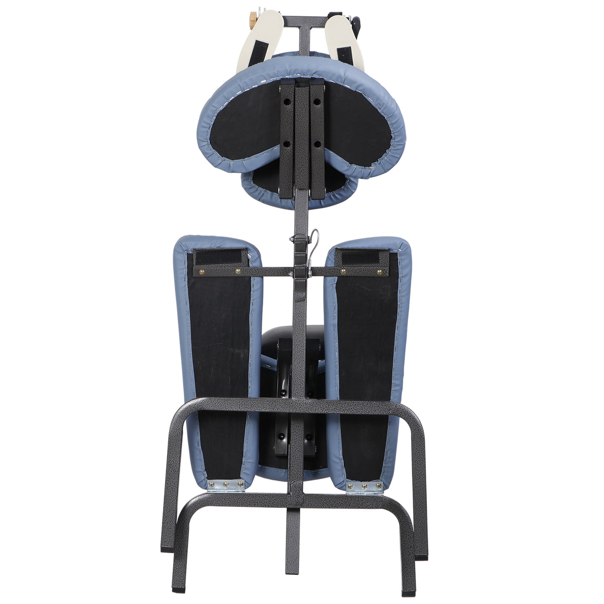 Portable Folding Massage Chair with PU Leather - Black & Blue