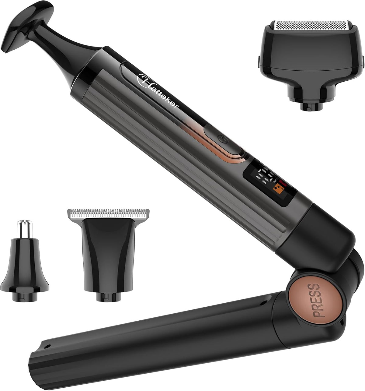 Men's Electric Back Shaver & Body Grooming Kit with Adjustable Extension