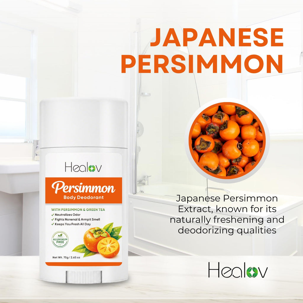 All-Natural Persimmon Deodorant for Whole Body, Aluminum-Free