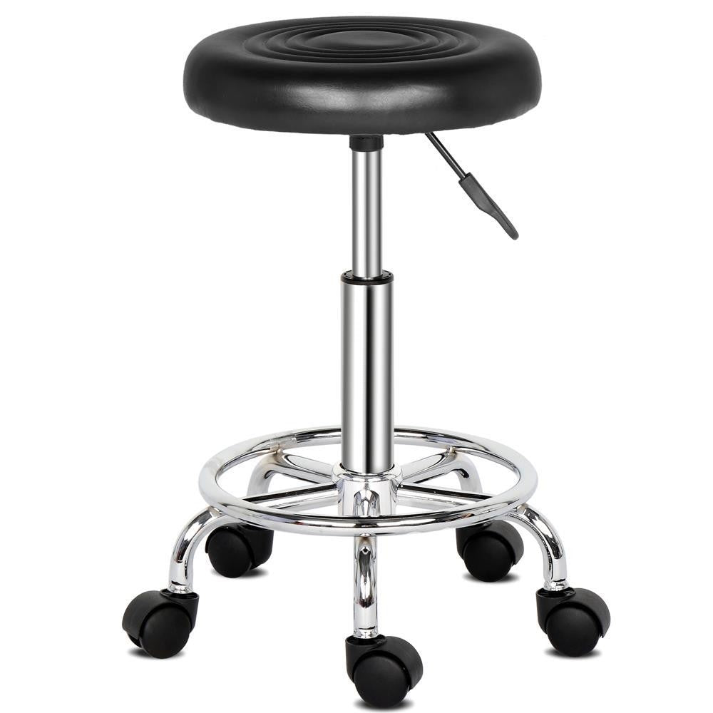 Adjustable Hydraulic Swivel Round Stool with Casters for Spa Salon Counter