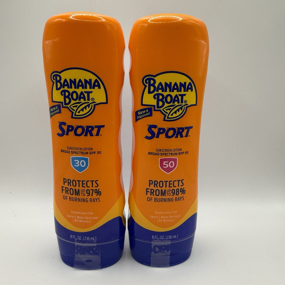 Water-Resistant Sunscreen Lotion Duo SPF 30 & 50 8 oz each, Broad Spectrum, Oxybenzone Free