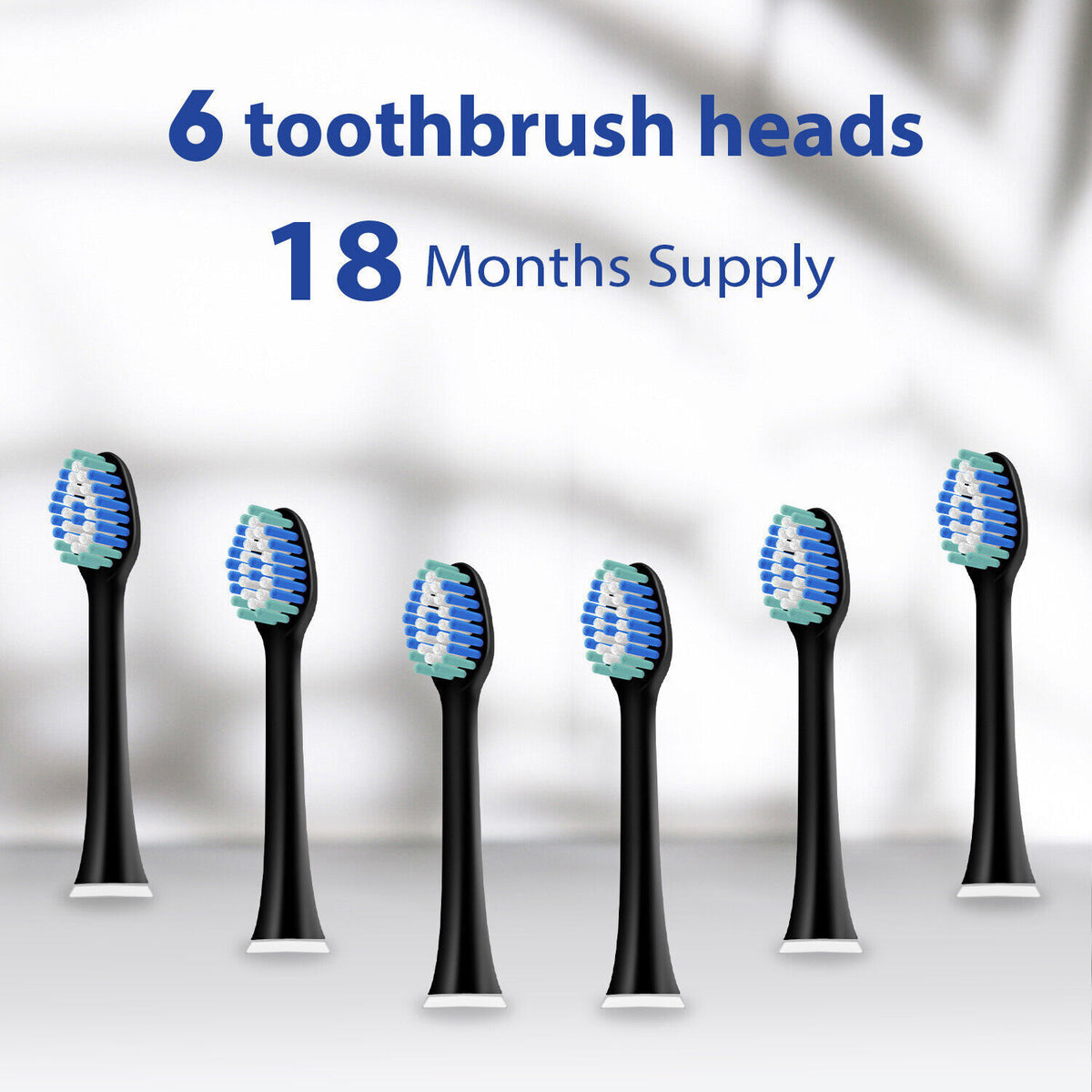 Electric Toothbrush with 6 Replacement Heads & 5 Cleaning Modes - Rechargeable, Waterproof