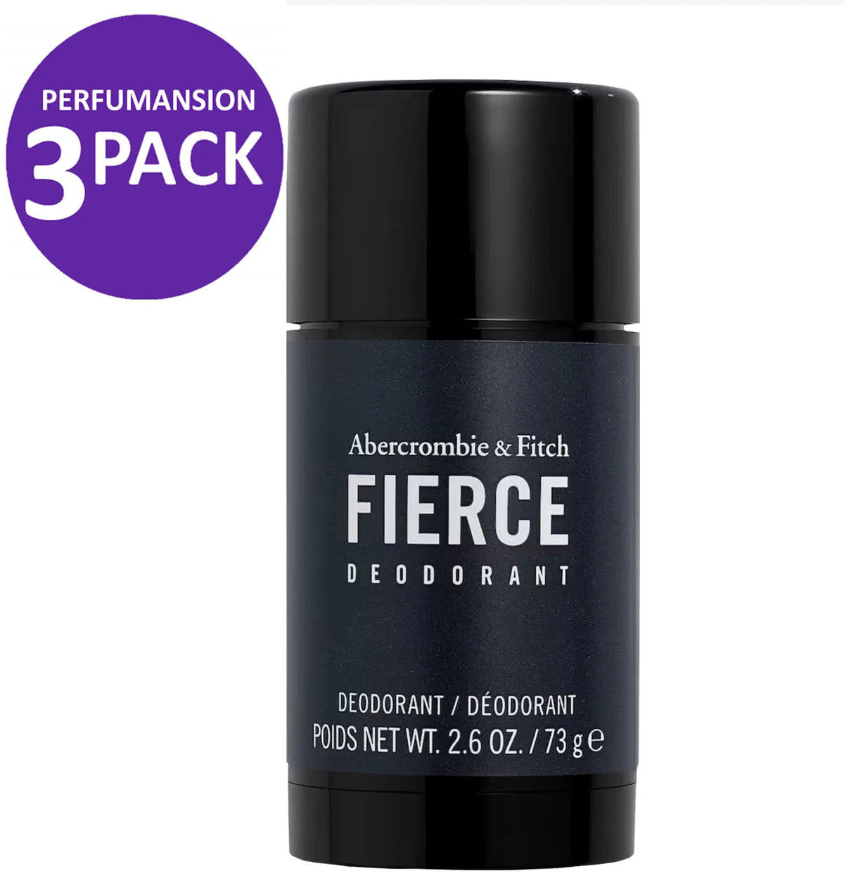 Men's Deodorant Stick 2.6 oz - Fierce Fragrance 3 Pack