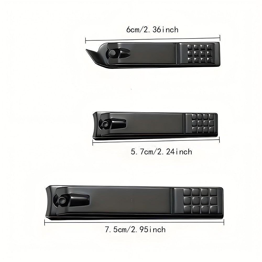 3 Pack Ultra Sharp Carbon Steel Nail Clippers for Men & Women Curved Edge