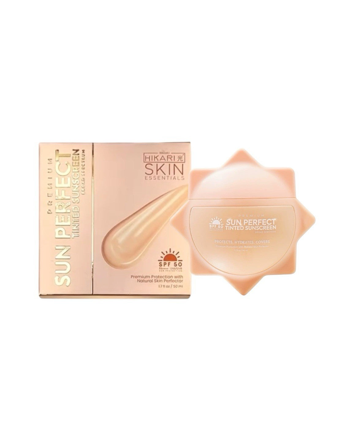 SPF 50 Tinted Sunscreen with Hydration & Antioxidants – Natural Skin Protection