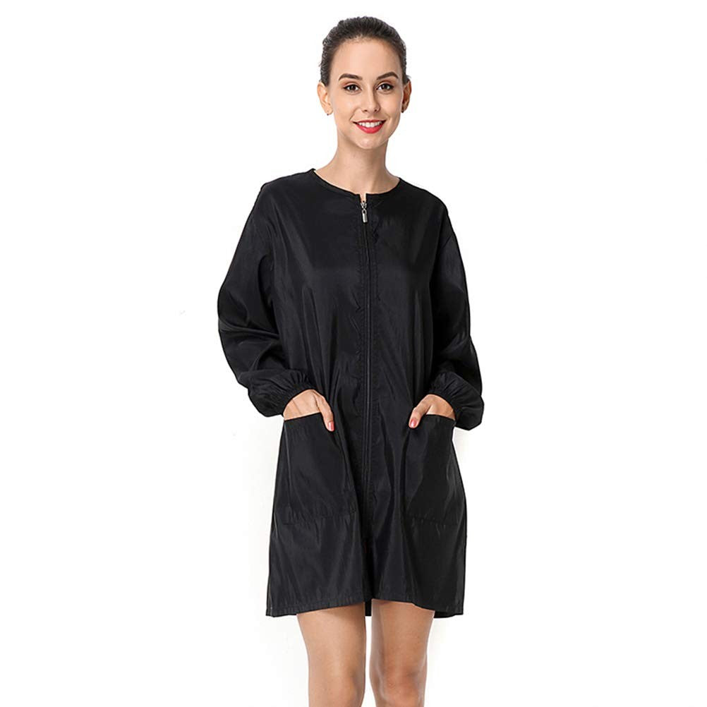 Waterproof Salon Stylist Jacket with Pockets - Professional Hair Cape