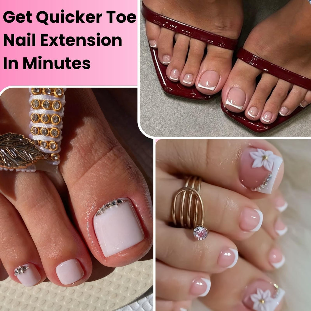Polygel Toenail Starter Kit with UV Light & Full Set of Nail Supplies
