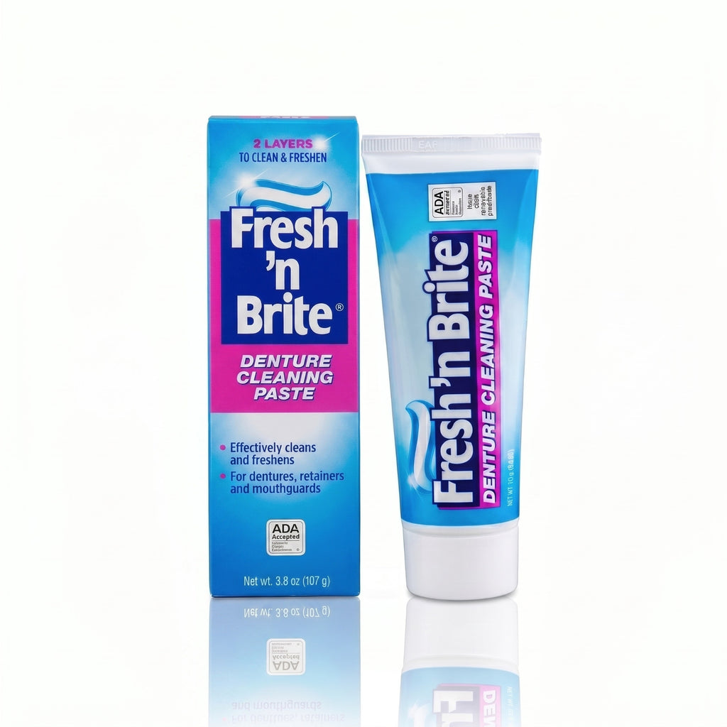 Denture Cleaning Paste Pack of 3 - Fast Stain Removal & Mint Freshness