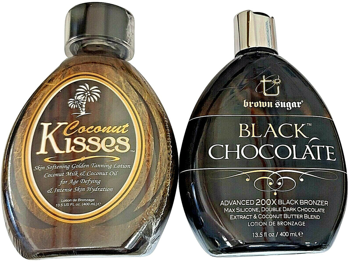 Dark Tanning Lotion with Black Chocolate & Coconut Scent – Bronzer & Moisturizer