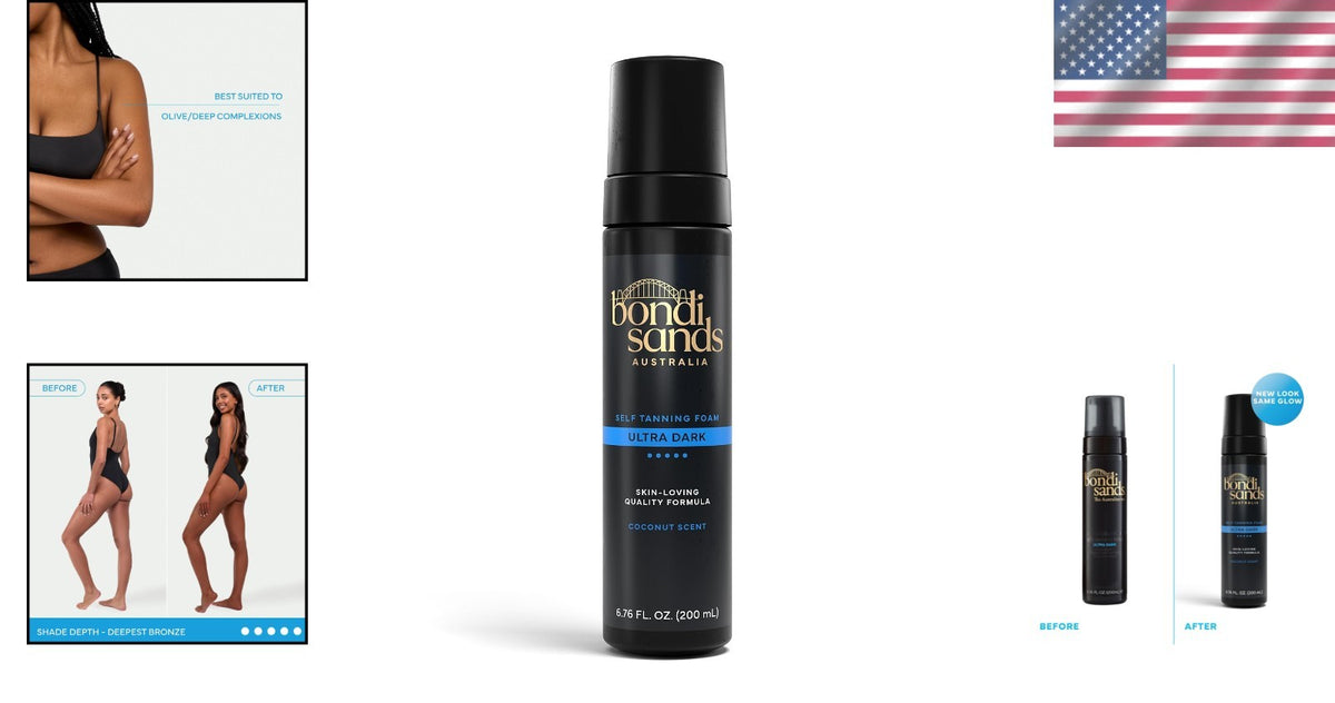 Self Tanning Foam with Coconut - Streak-Free, Natural Glow, 6.76 Fl Oz