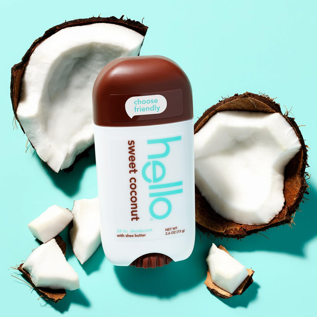 Vegan Aluminum-Free Deodorant with Shea Butter - Sweet Coconut Scent, 2 Pack
