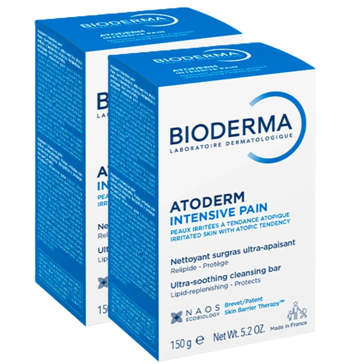 Bioderma Atoderm Intensive Pain Ultra-Soothing Cleansing Bar 150g - Pack of 2